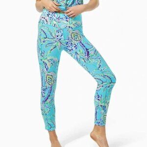 Lilly Pulitzer weekender high-rise midi legging Bermuda blue turtle Szn large